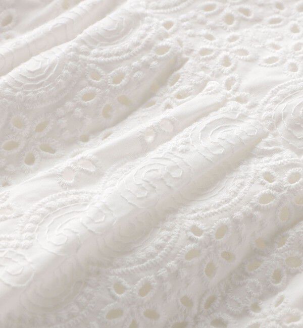 SHIPS KIDS「SHIPS KIDS:140～150cm / レース ペプラム ノースリーブ ブラウス」|シャツ・ブラウス|