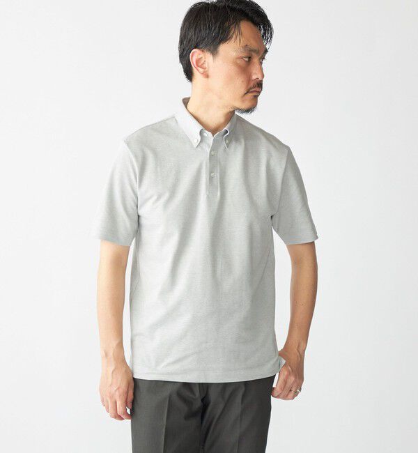 SHIPS「SHIPS: カノコ ボタンダウンカラー ポロシャツ」|Tシャツ・カットソー|グレー