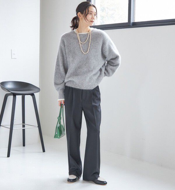 SHIPS for women「杢 フォックス カシミヤ クルーネック ニット プルオーバー」|ニット・セーター|