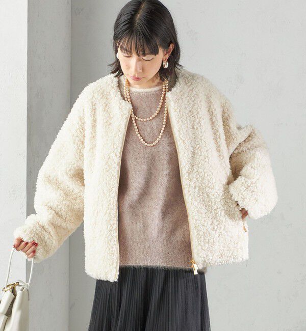 SHIPS for women「杢 フォックス カシミヤ クルーネック ニット プルオーバー」|ニット・セーター|