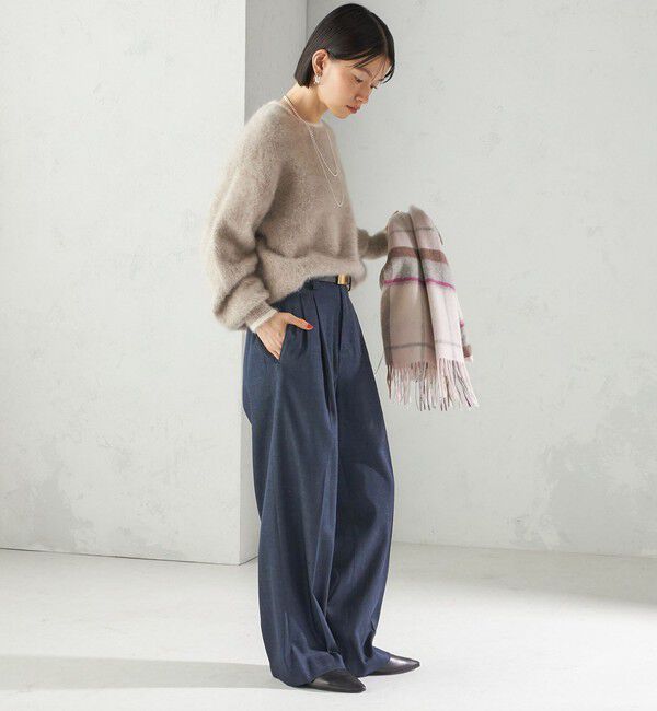 SHIPS for women「杢 フォックス カシミヤ クルーネック ニット プルオーバー」|ニット・セーター|