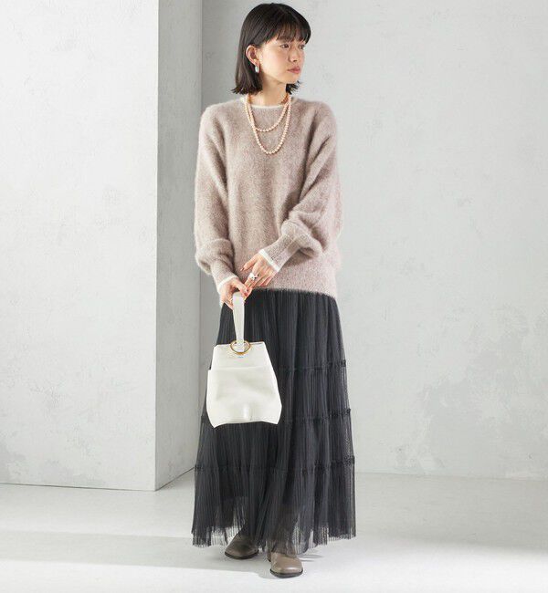 SHIPS for women「杢 フォックス カシミヤ クルーネック ニット プルオーバー」|ニット・セーター|