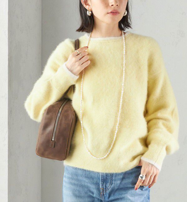 SHIPS for women「杢 フォックス カシミヤ クルーネック ニット プルオーバー」|ニット・セーター|クリーム