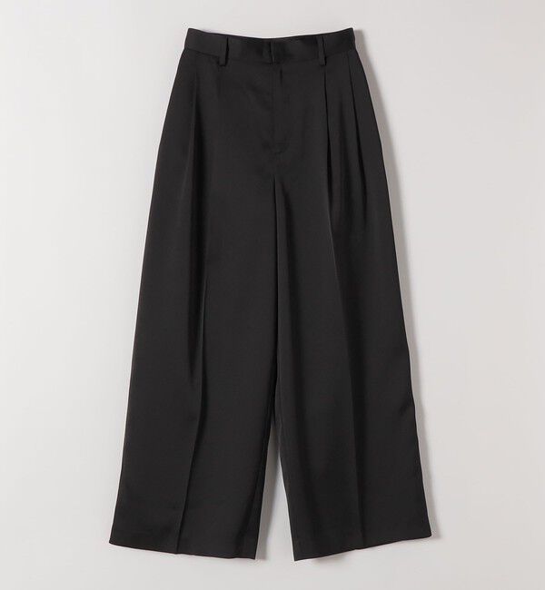 quaranciel「《予約》quaranciel:〈手洗い可能〉サテン ワイド ストレート スラックス」|その他|