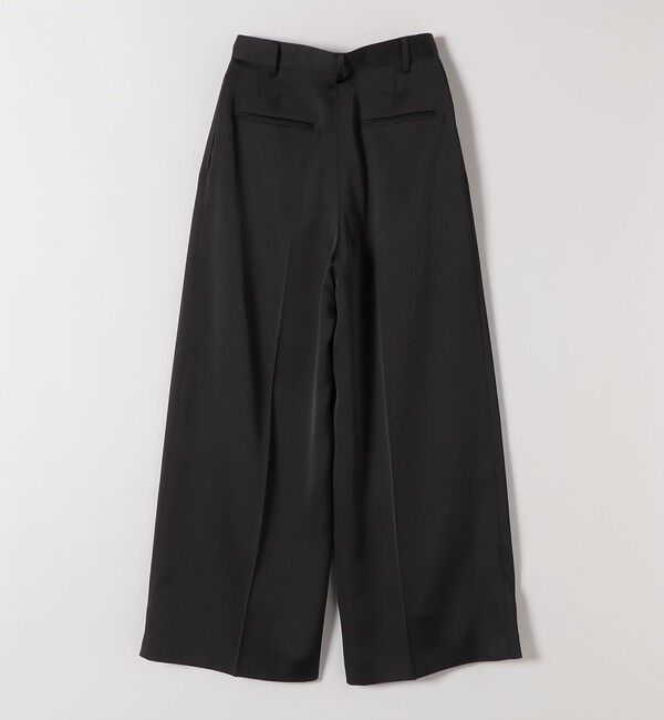 quaranciel「《予約》quaranciel:〈手洗い可能〉サテン ワイド ストレート スラックス」|その他|