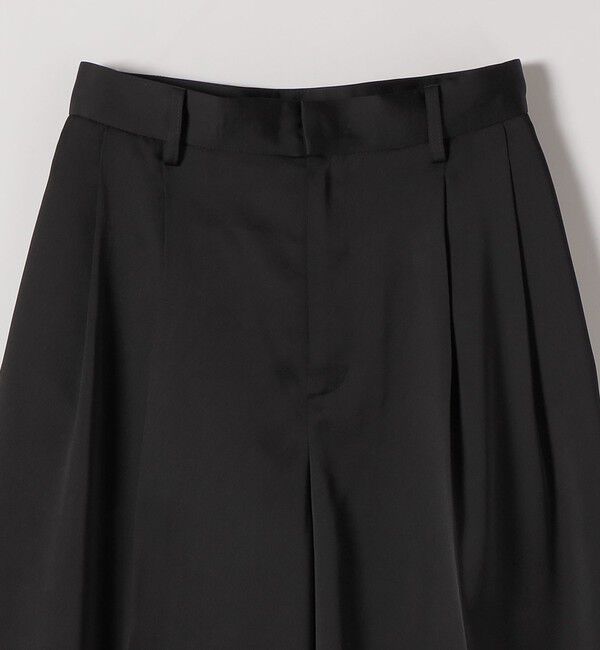 quaranciel「《予約》quaranciel:〈手洗い可能〉サテン ワイド ストレート スラックス」|その他|