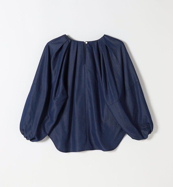 quaranciel「quaranciel:〈洗濯機可能〉ツイル スキッパー ボリュームスリーブ ブラウス」|シャツ・ブラウス|