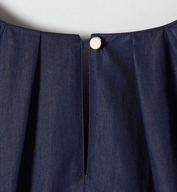 quaranciel「quaranciel:〈洗濯機可能〉ツイル スキッパー ボリュームスリーブ ブラウス」|シャツ・ブラウス|