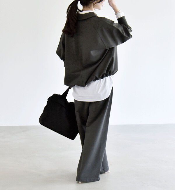 quaranciel「《予約》quaranciel:〈洗濯機可能〉ライト ポンチ ドロスト ポロ プルオーバー」|スウェット・ジャージ|