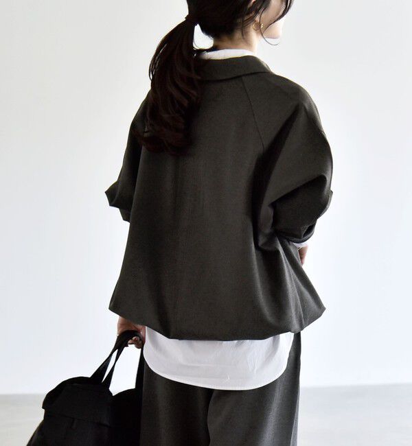 quaranciel「《予約》quaranciel:〈洗濯機可能〉ライト ポンチ ドロスト ポロ プルオーバー」|スウェット・ジャージ|