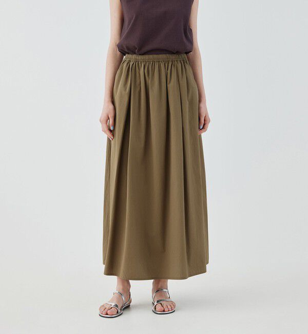 GALERIE VIE「コットンツイル ギャザーロングスカート」|スカート|