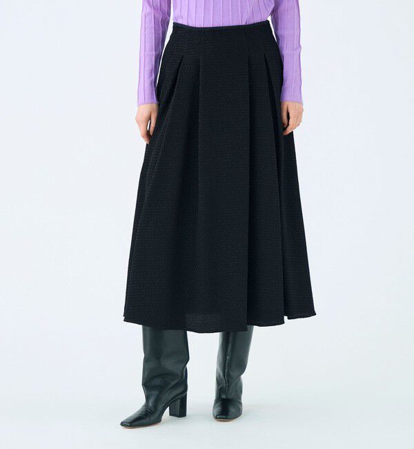 Ballsey「フィルムボーダー ミックスタックフレアスカート」|フレア|