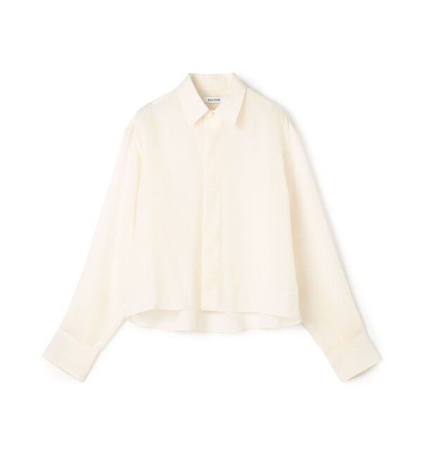 Edition「ウールビエラ クロップドシャツ」|シャツ・ブラウス|11 ホワイト