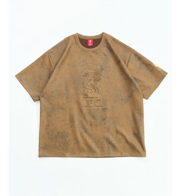 Liverpool FC「【Liverpool FC / リバプール FC】FAKE LEATHER EMBOSS PRINT Tシャツ」|Tシャツ・カットソー|ブラウン