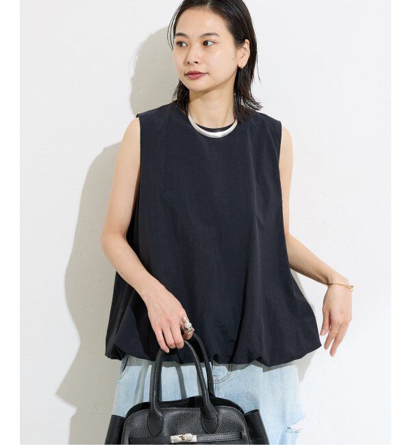 JOURNAL STANDARD「バルーンヘムノースリーブブラウス」|シャツ・ブラウス|ブラック