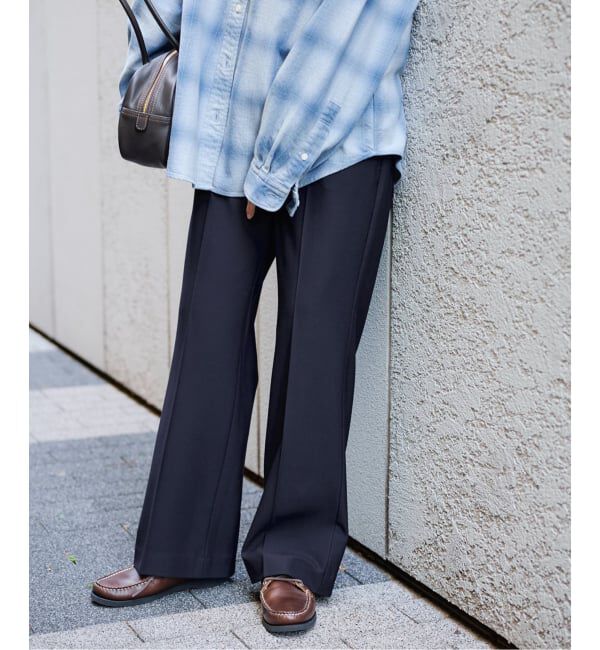 FRAMeWORK「≪WEB限定 / 追加≫裏起毛フレアパンツ 6」|スラックス|ネイビー