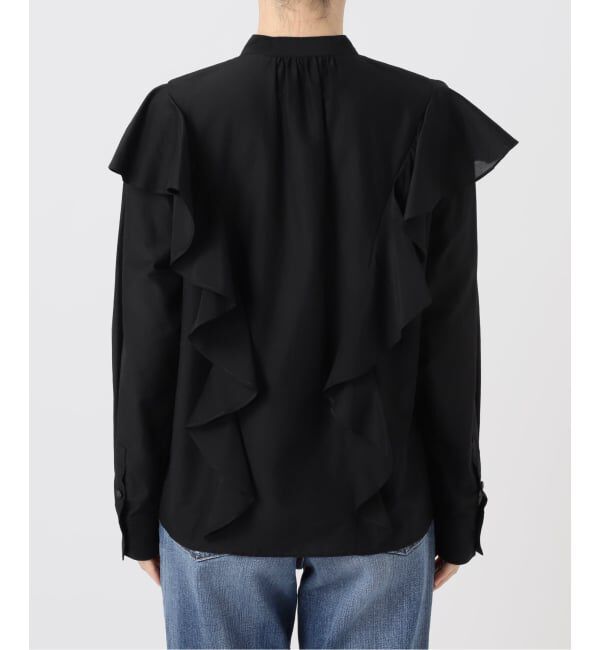 Spick and Span「《予約》スタンドカラーラッフルフリルブラウス」|シャツ・ブラウス|