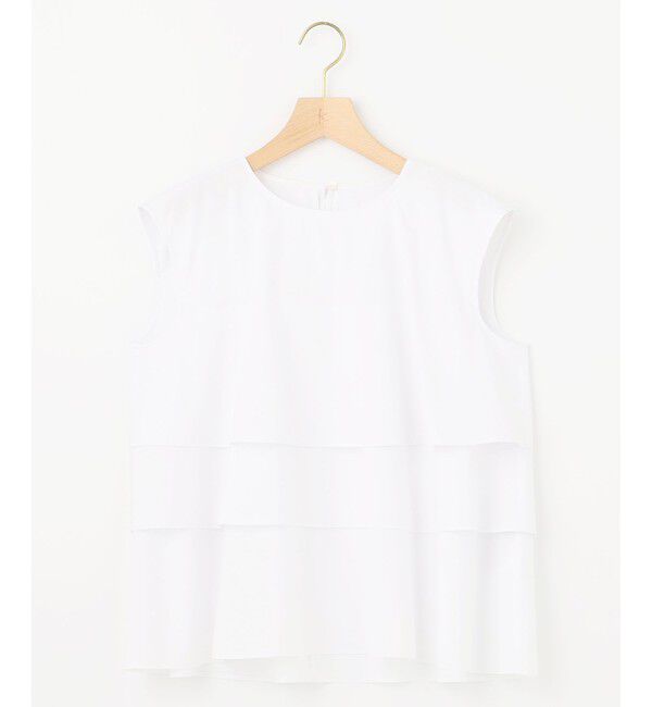 組曲「【WEB限定】コットンレーヨンシャーティングノースリーブ ブラウス」|シャツ・ブラウス|