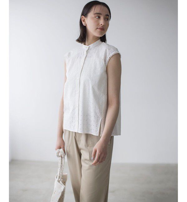 組曲「エンブロイダリーレースノースリーブ ブラウス」|シャツ・ブラウス|