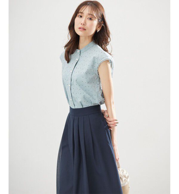 組曲「エンブロイダリーレースノースリーブ ブラウス」|シャツ・ブラウス|