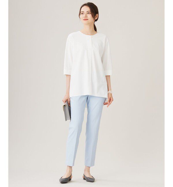 自由区「【カタログ掲載・洗える】リヨセルコットンツイル ブラウス」|シャツ・ブラウス|