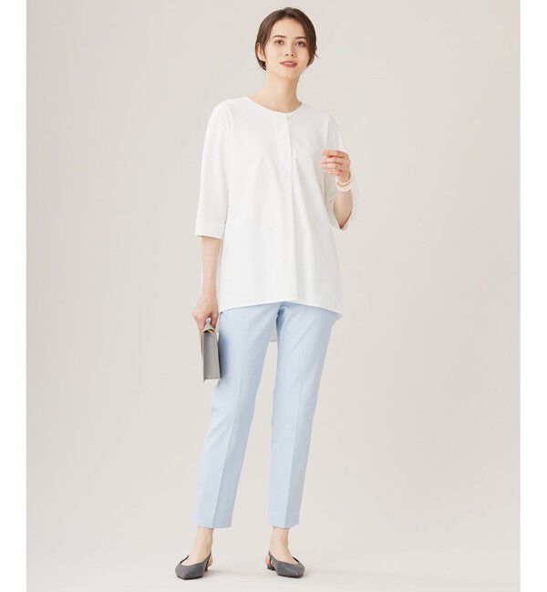 自由区「【カタログ掲載・洗える】リヨセルコットンツイル ブラウス」|シャツ・ブラウス|