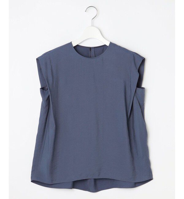 自由区「【カタログ掲載・セットアップ対応・接触冷感・UVケア・洗える】エアリーツイルノースリーブ ブラウス」|シャツ・ブラウス|