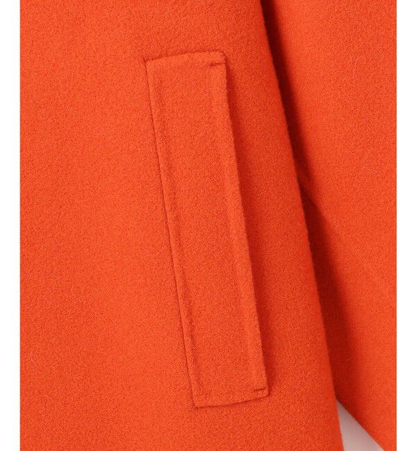 自由区「【SHIHOさん着用】ウールリバーノーカラー コート」|ノーカラーコート|