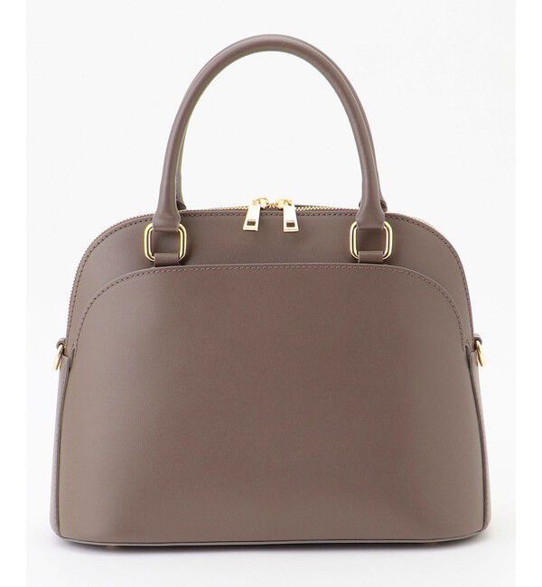 自由区「【カタログ掲載】【MILOS】レザーポケット バッグ」|ハンドバッグ|モカ