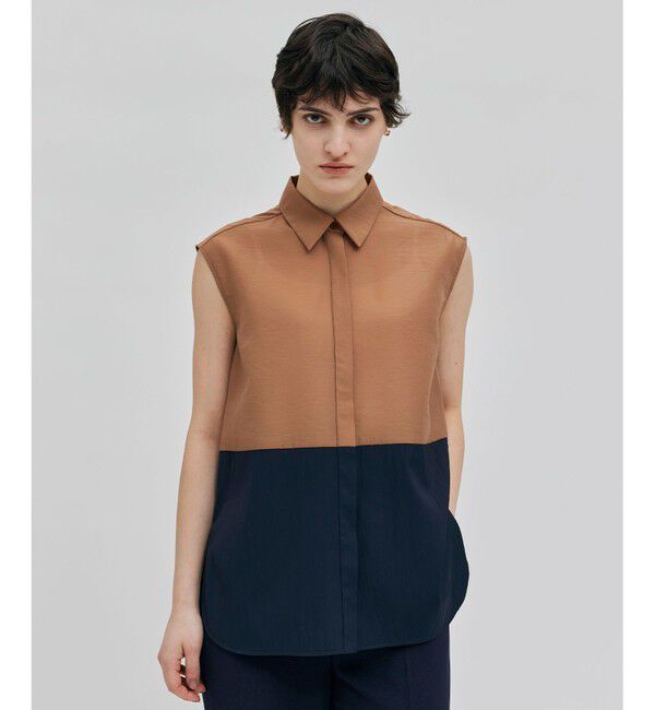 BEIGE,「【洗える】SERBES / ノースリーブブラウス」|シャツ・ブラウス|Camel&times;Navy