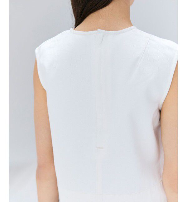 BEIGE,「【洗える・Oggi ８月号掲載】NAVIGLIO / ショート丈ノースリーブデニムブラウス」|シャツ・ブラウス|