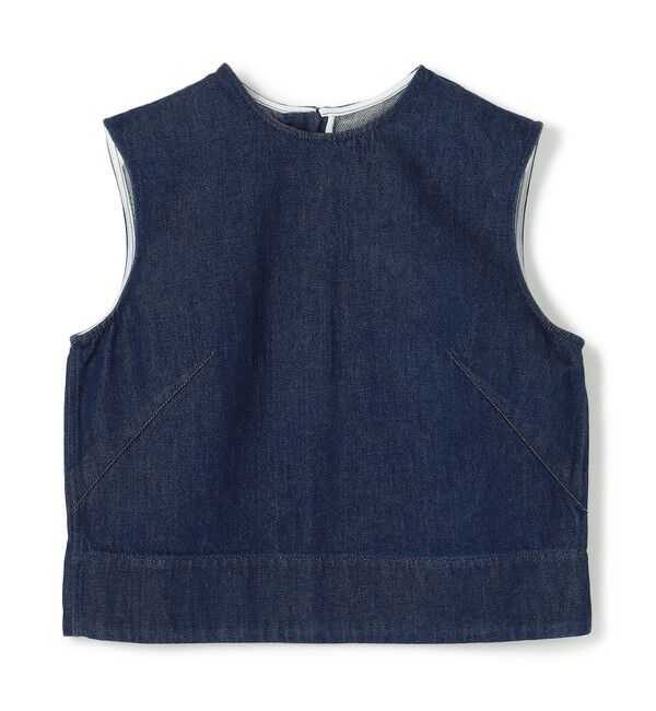 BEIGE,「【洗える・Oggi ８月号掲載】NAVIGLIO / ショート丈ノースリーブデニムブラウス」|シャツ・ブラウス|