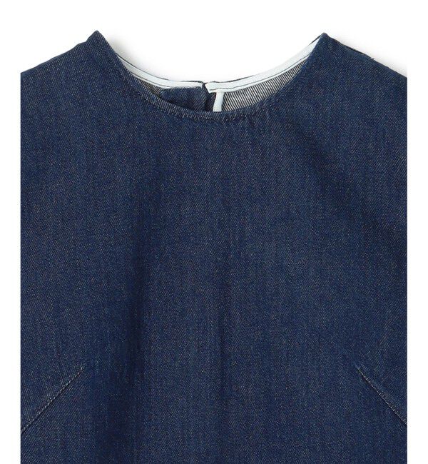 BEIGE,「【洗える・Oggi ８月号掲載】NAVIGLIO / ショート丈ノースリーブデニムブラウス」|シャツ・ブラウス|