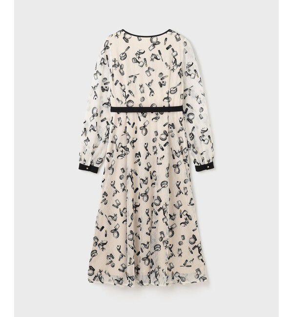 GRACE CONTINENTAL「コスメフロッキープリントワンピース」|ドレス|