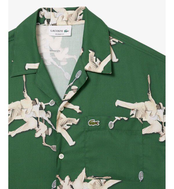 LACOSTE「ルネ・ラコステテキスタイルオープンカラーシャツ」|シャツ・ブラウス|