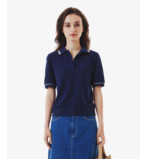 LACOSTE「スキッパーネックポロシャツ」|ポロシャツ|ネイビー