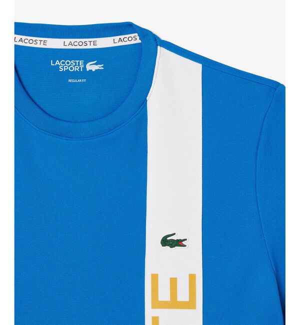 LACOSTE「アシンメトリーデザインウルトラドライ鹿の子Tシャツ」|Tシャツ・カットソー|