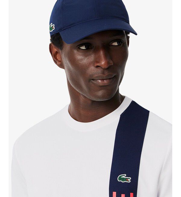 LACOSTE「アシンメトリーデザインウルトラドライ鹿の子Tシャツ」|Tシャツ・カットソー|