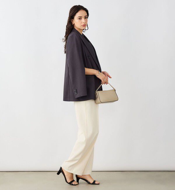 NOLLEY'S sophi「《セットアップ対応》ウォッシャブルドライシャーク2WAYスリットジャケット」|テーラードジャケット|