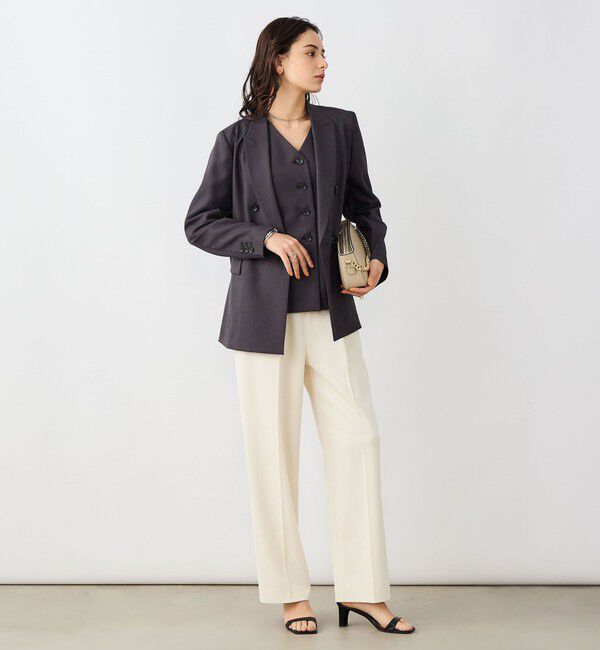 NOLLEY'S sophi「《セットアップ対応》ウォッシャブルドライシャーク2WAYスリットジャケット」|テーラードジャケット|