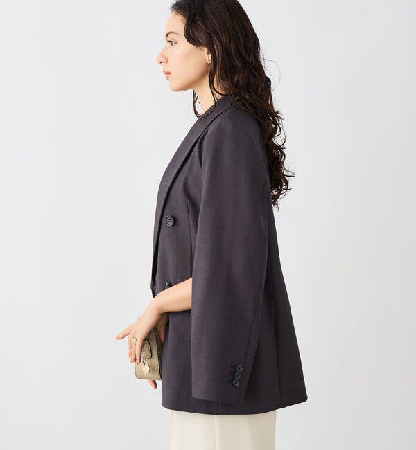 NOLLEY'S sophi「《セットアップ対応》ウォッシャブルドライシャーク2WAYスリットジャケット」|テーラードジャケット|