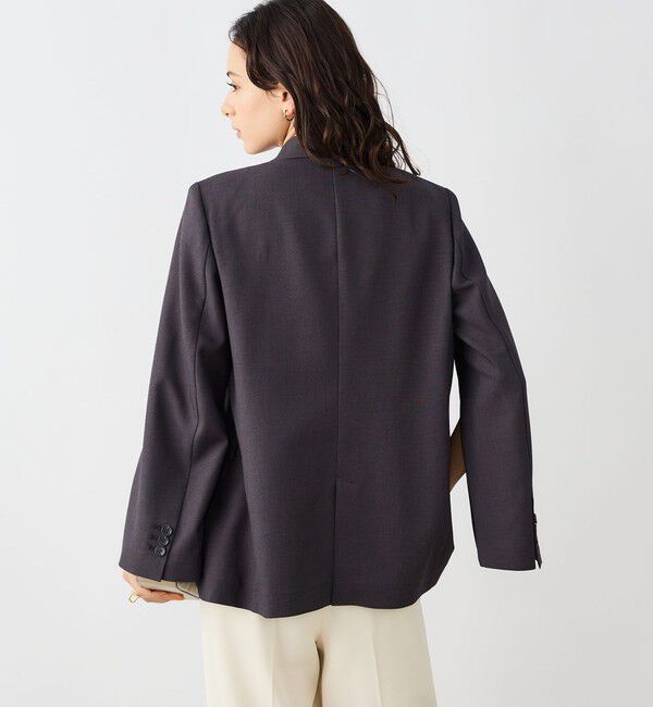 NOLLEY'S sophi「《セットアップ対応》ウォッシャブルドライシャーク2WAYスリットジャケット」|テーラードジャケット|