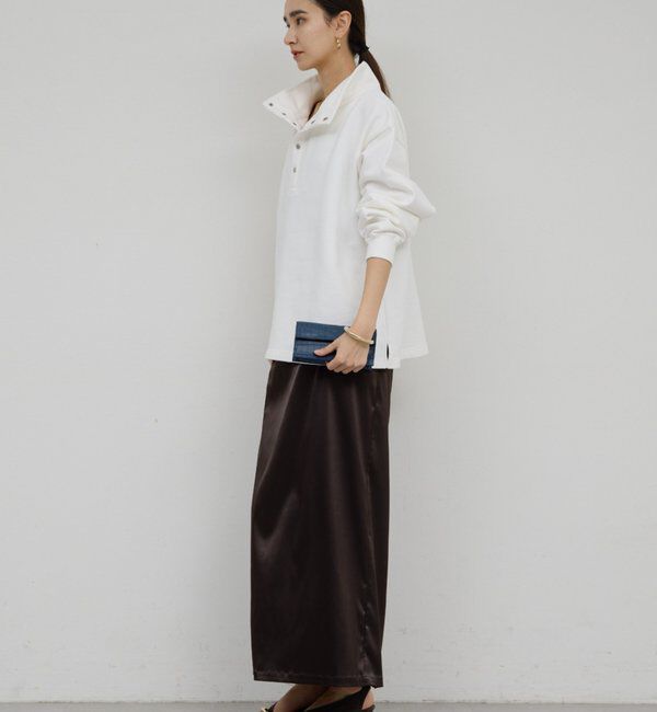  「【手洗い可能】ストレッチサテンタイトスカート」|スカート|