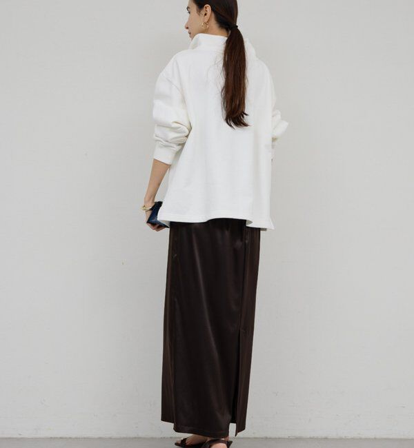  「【手洗い可能】ストレッチサテンタイトスカート」|スカート|