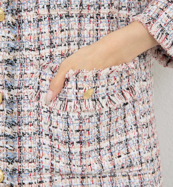  「ミックスヤーンツイードジャケット」|ベスト・ジレ|