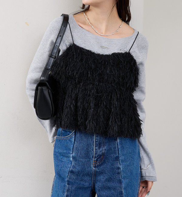  「フェザーフリンジ キャミビスチェ」|シャツ・ブラウス|