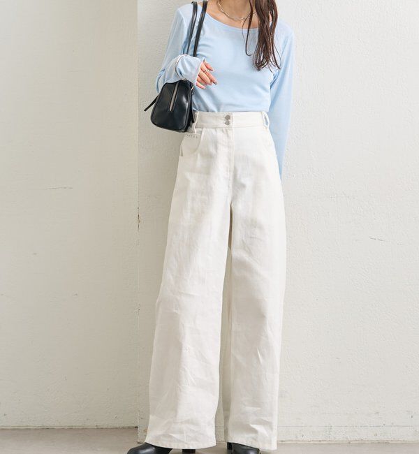  「裾ギャザーシアーロンＴ」|Tシャツ・カットソー|