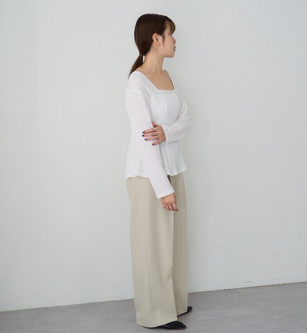  「【26SS予約】スクエアネックペプラムカットソー」|Tシャツ・カットソー|