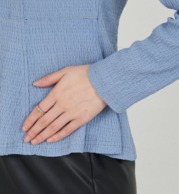  「【26SS予約】スクエアネックペプラムカットソー」|Tシャツ・カットソー|