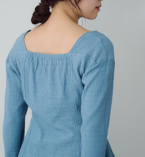  「【26SS予約】スクエアネックペプラムカットソー」|Tシャツ・カットソー|